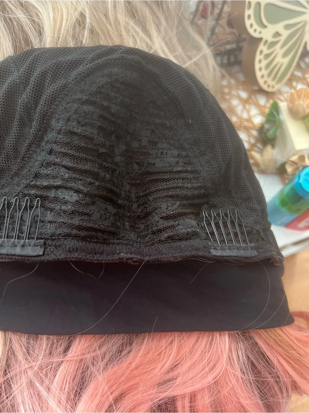 Women's Pink Ombre Wavy Headband Wig